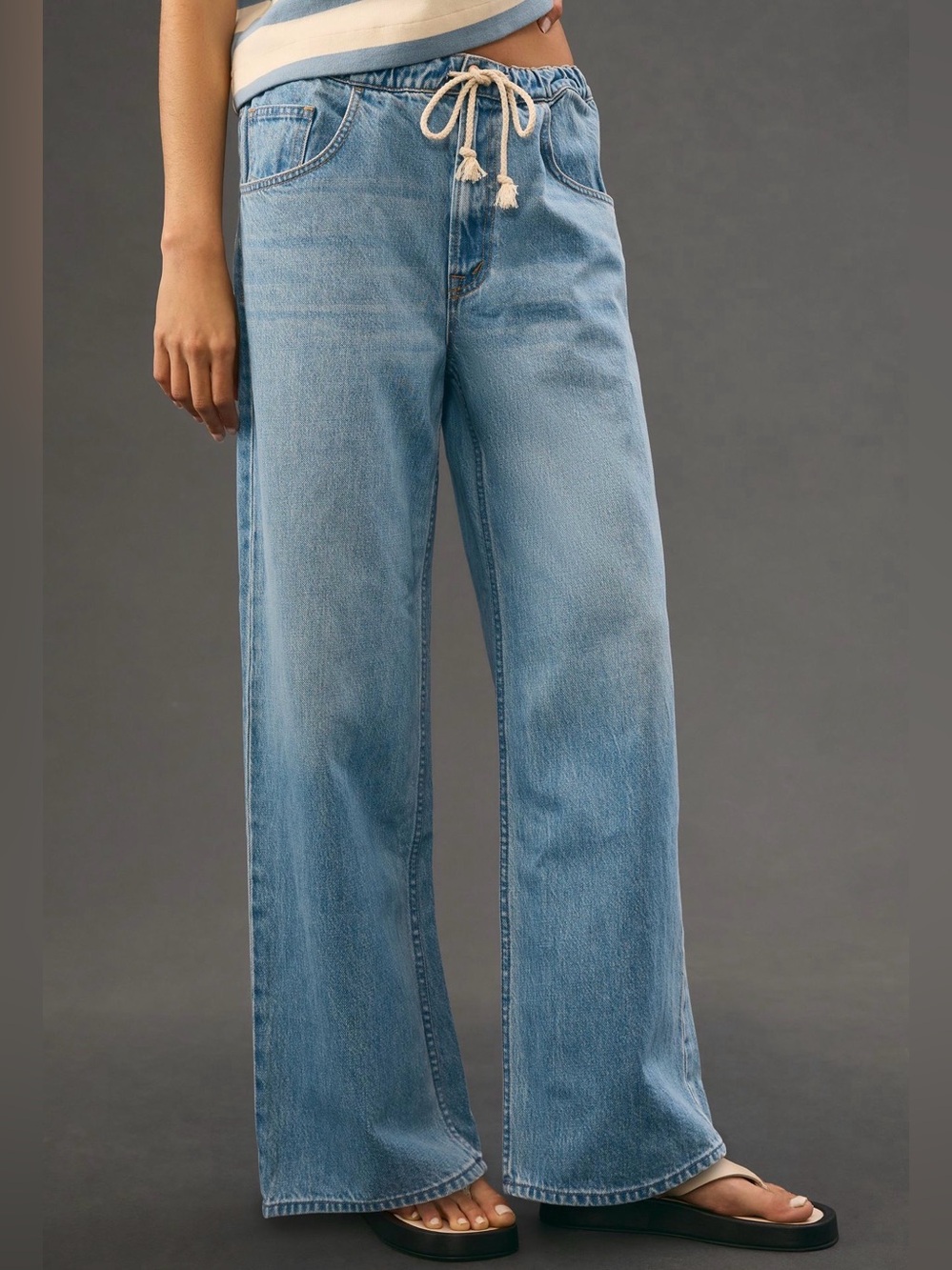 Mother Snacks The Drawn Fun Dip Nerdy Wide Leg Baggy Jeans Size 32